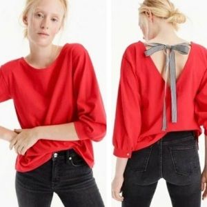 J. Crew Tee with ribbon embellishment, Size XS